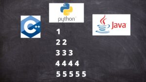 Print right angle triangle number pattern