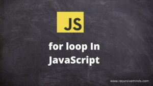 for loop in JavaScript